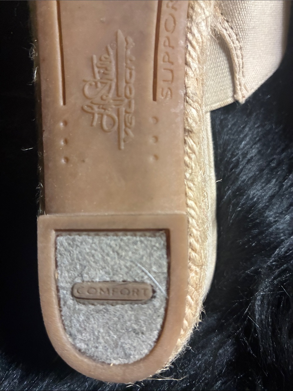 Life Stride Beige Floral Espadrille Wedge Slides - Picture 11 of 12